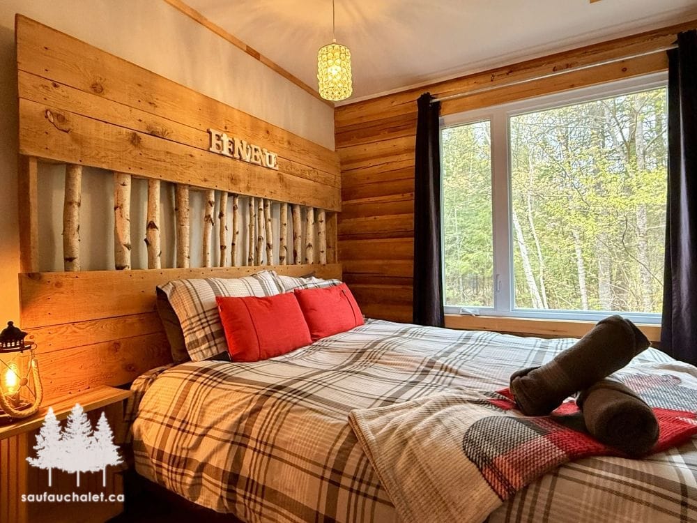 La nuit : 3 chambres fermées — chalet Le Ruisseau, Mandeville