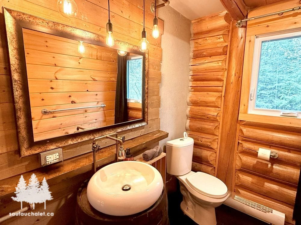 Salle de bain — chalet Le Ruisseau, Mandeville